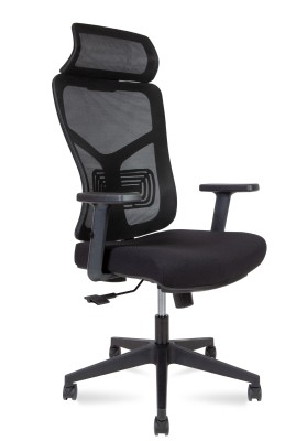 Кресло офисное Asper черная сетка/черная ткань