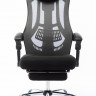 Кресло 007 NEW черный пластик/черная ткань/черная сетка